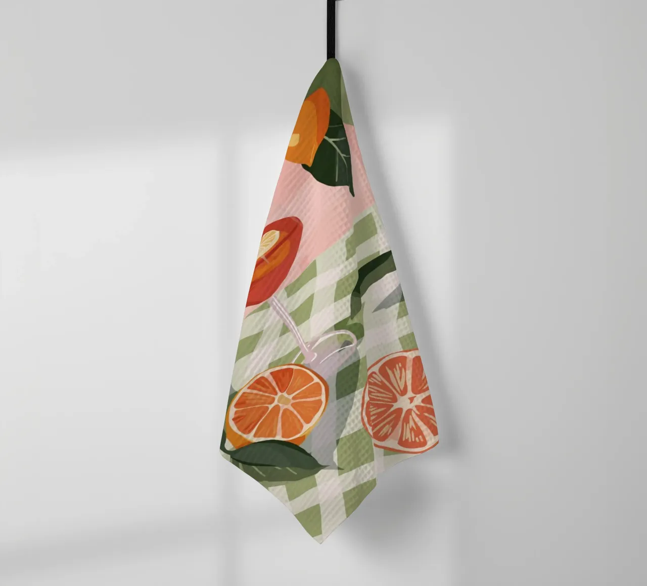 Aperol Spritz & Citrus Summer Art - Italian Cocktail Poster tea towel by NorwesClub
