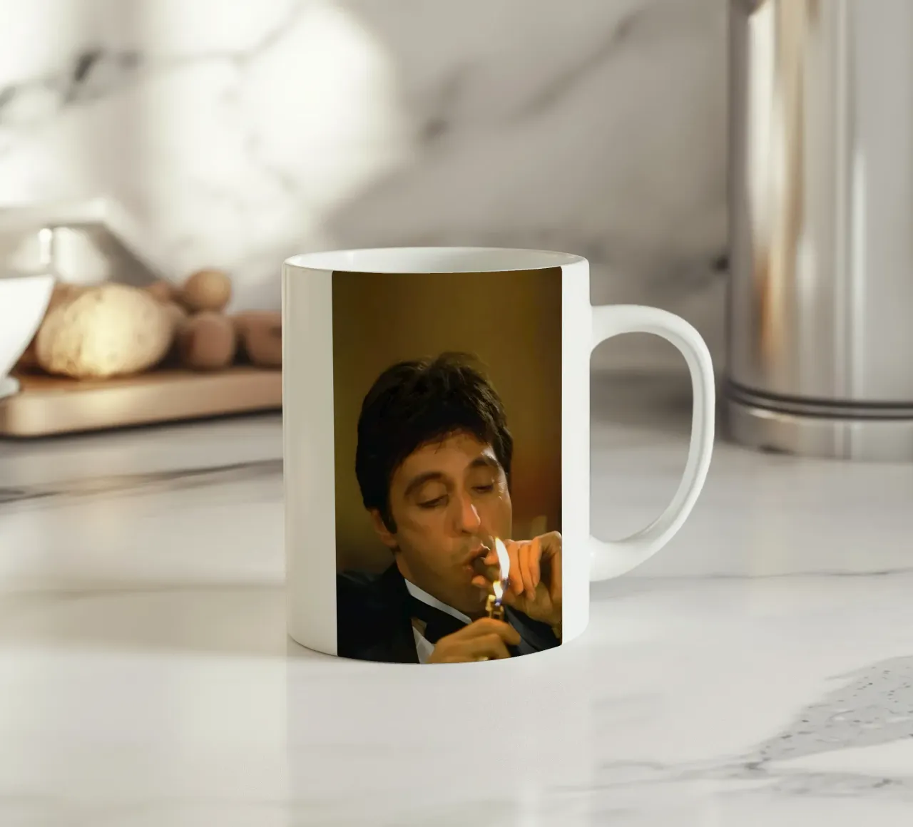 AI Pacino Meme tazza in ceramica da Low poly art