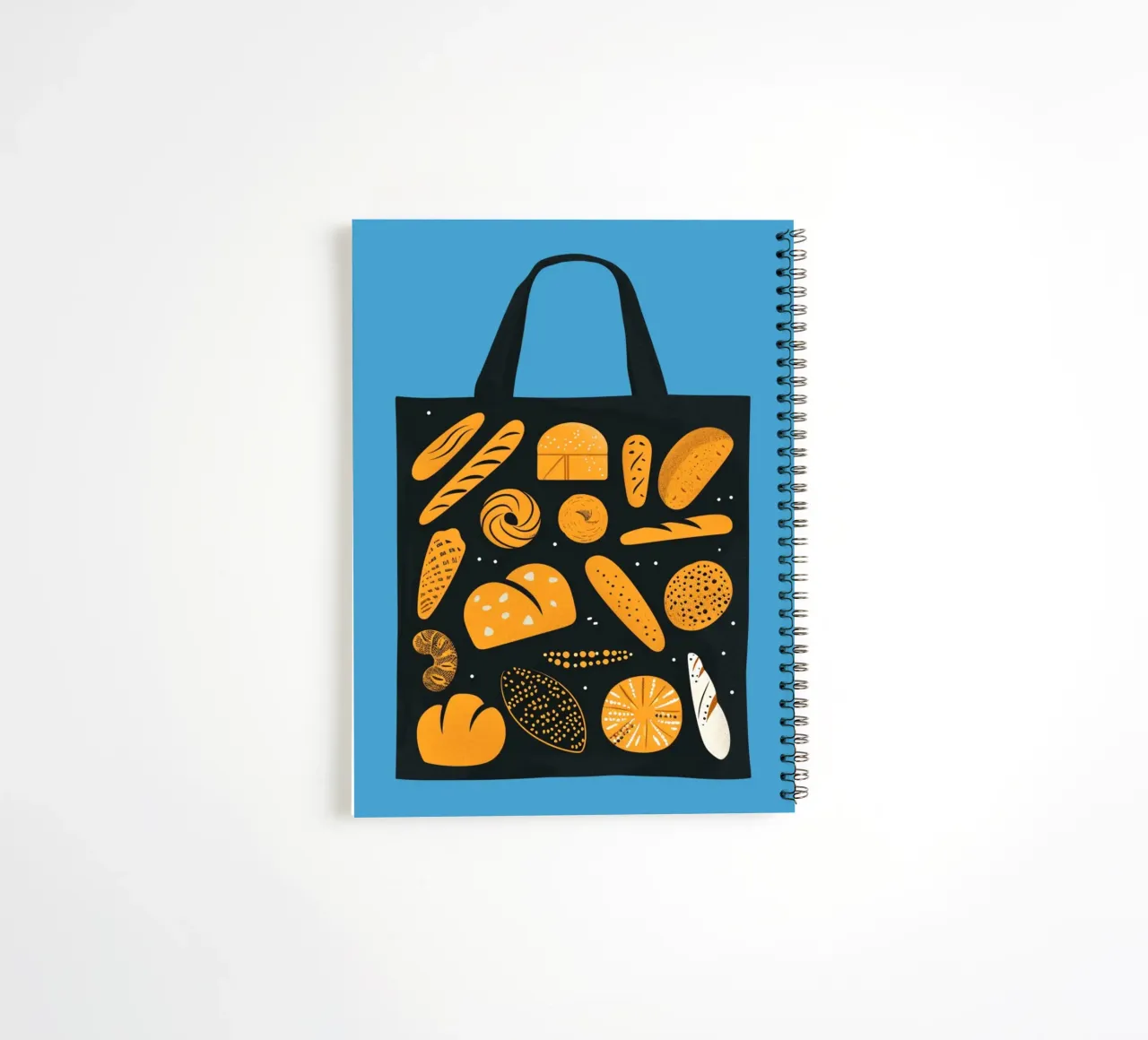 Poster d'assortiment de pains artisanaux - Décor de cuisine de boulangerie carnet à spirale de NorwesClub