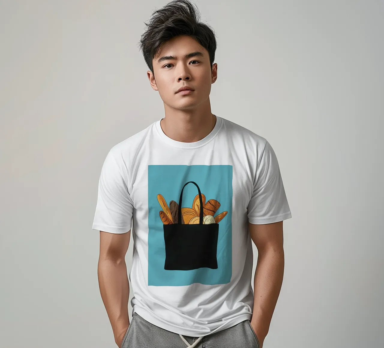 Arte della borsa del pane fresco - Decorazione per panifici, cucine e mercati t-shirt da NorwesClub