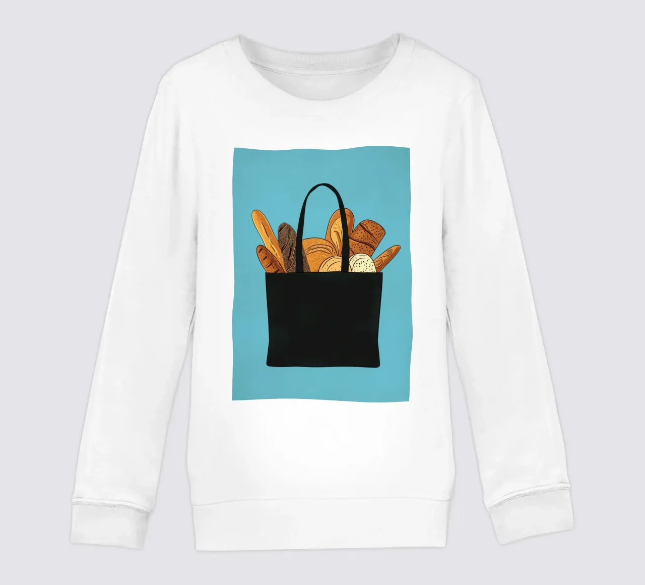 Arte della borsa del pane fresco - Decorazione per panifici, cucine e mercati felpa bambino da NorwesClub