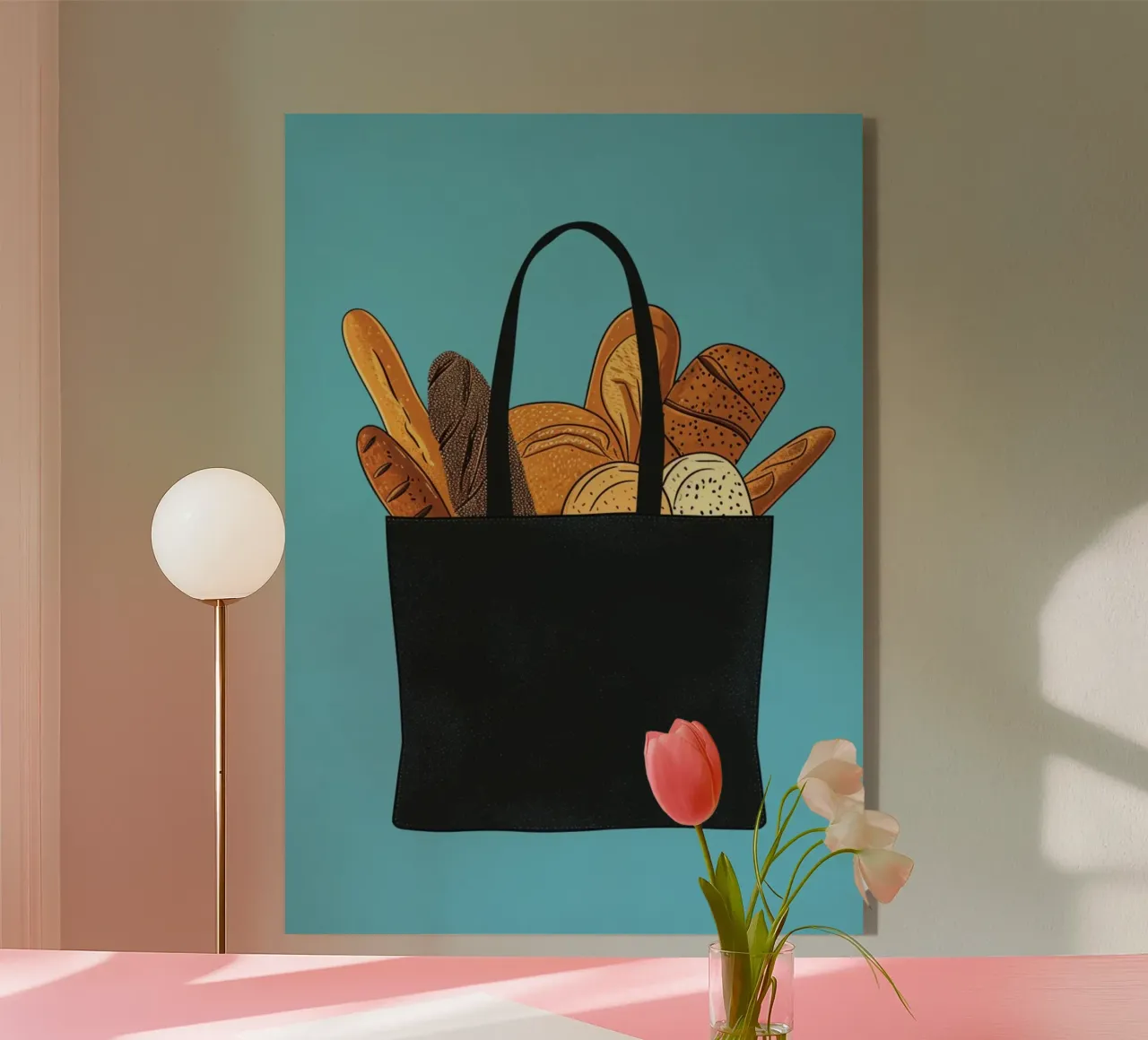 Arte della borsa del pane fresco - Decorazione per panifici, cucine e mercati plexiglass da NorwesClub