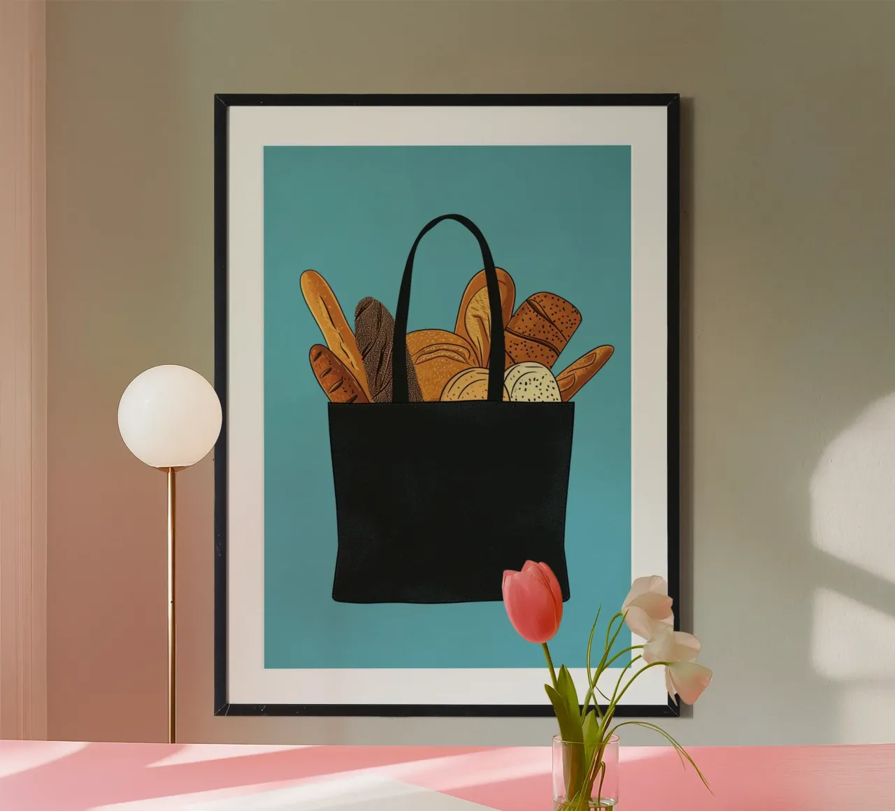 Arte della borsa del pane fresco - Decorazione per panifici, cucine e mercati carta hahnemühle da NorwesClub
