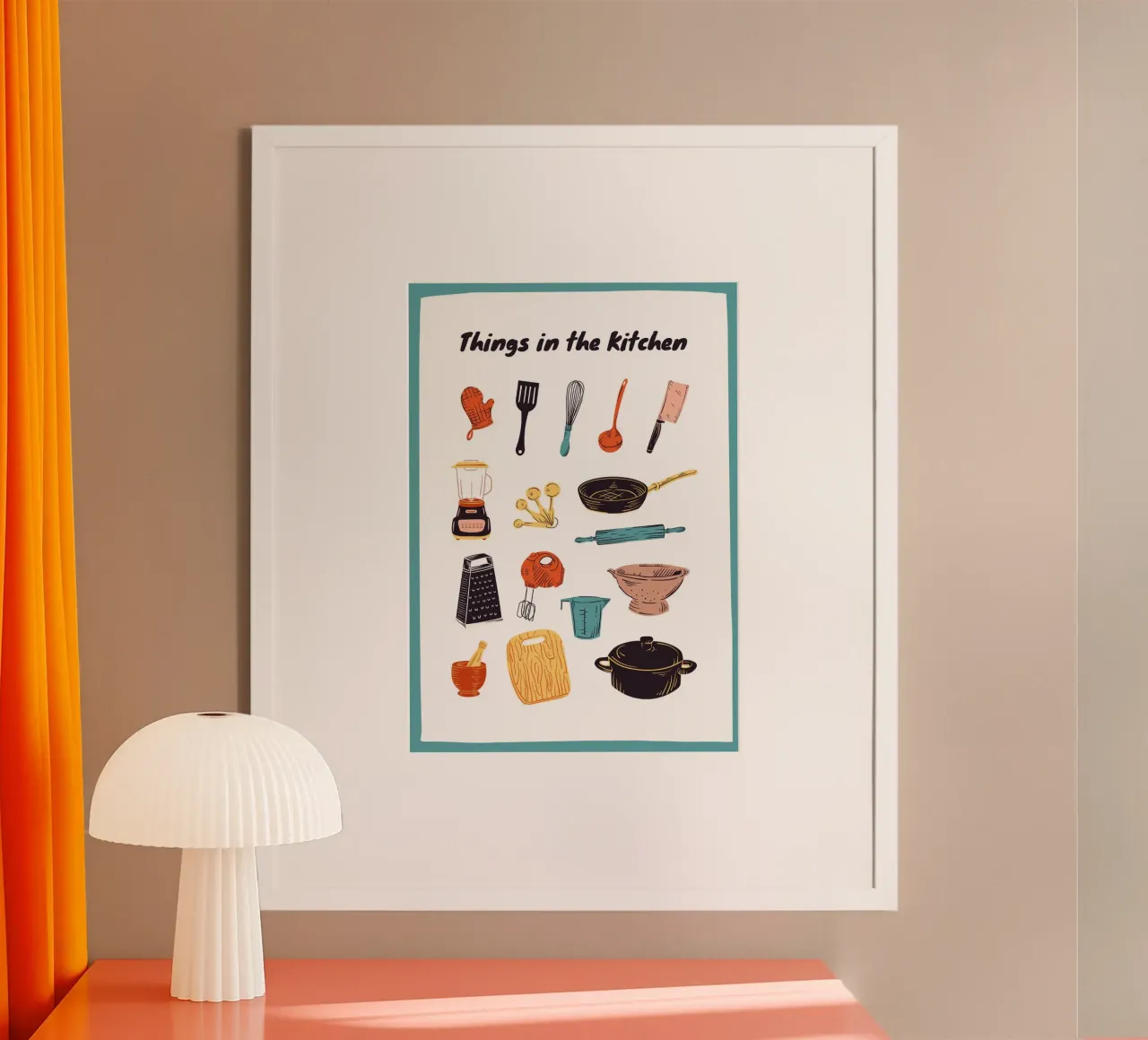 Stampa d'arte "Cose in cucina" Utensili e pentole carta hahnemühle da NorwesClub