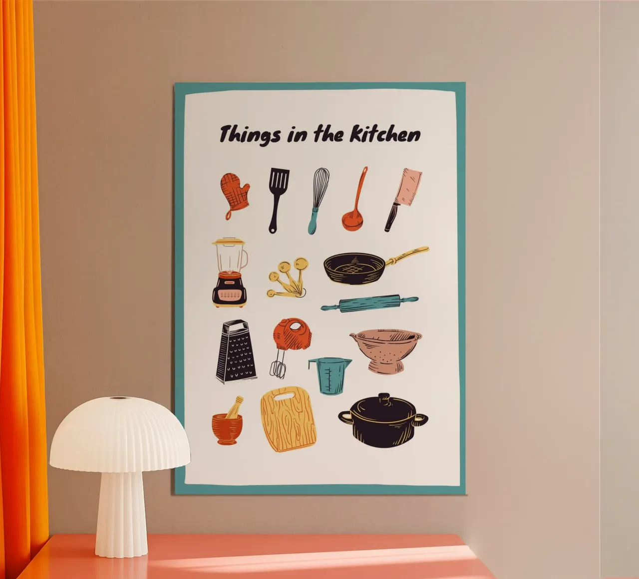 Stampa d'arte "Cose in cucina" Utensili e pentole carta hahnemühle da NorwesClub