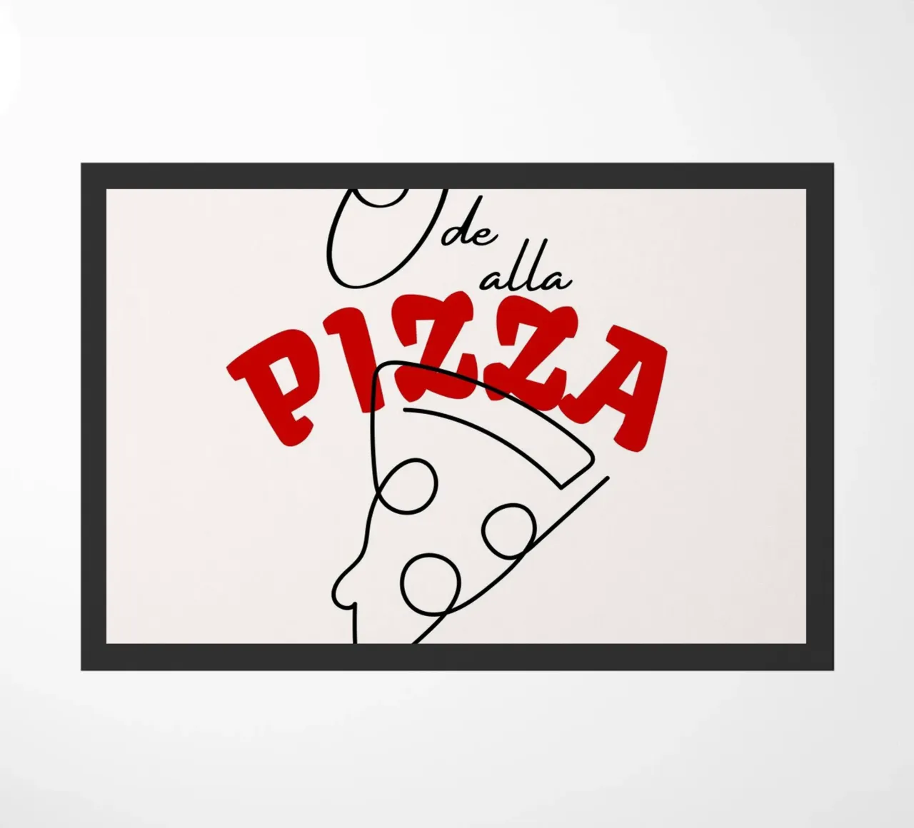 "Ode alla Pizza" Minimalist Art Print - Italian Foodie Decor zerbino da NorwesClub