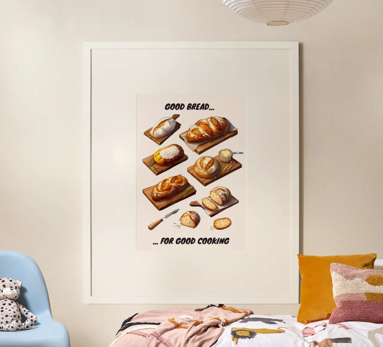 Poster artistico del panificio "Un buon pane... per una buona cucina". carta hahnemühle da NorwesClub