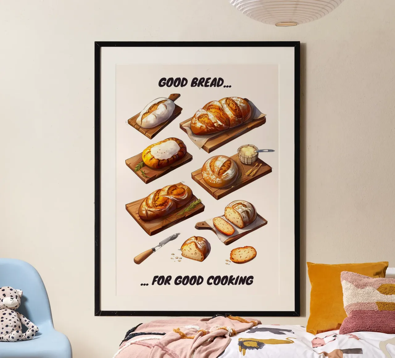 Poster artistico del panificio "Un buon pane... per una buona cucina". carta hahnemühle da NorwesClub