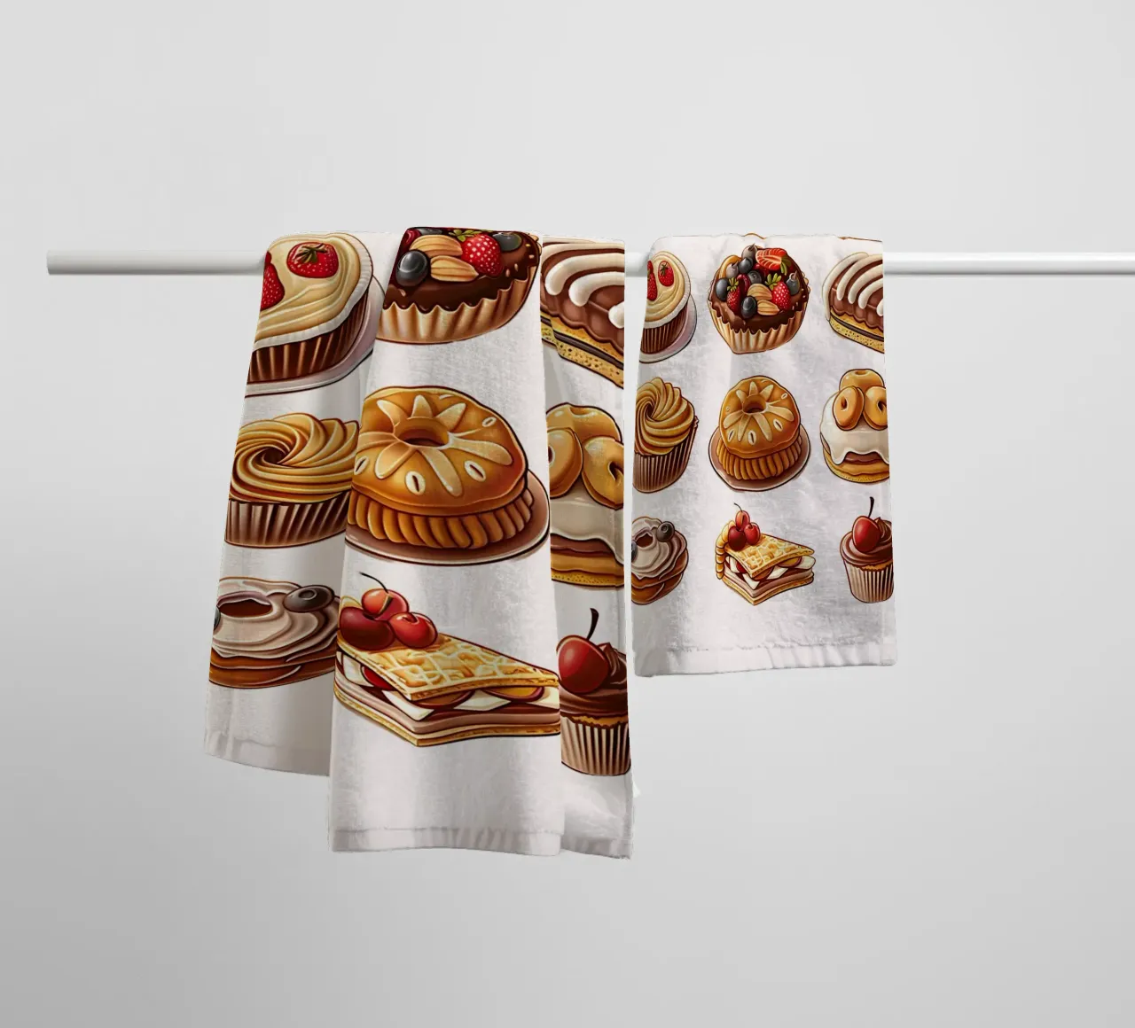 "It's Time for Breakfast!" Dessert & Gebäck Kunstdruck Handtuch von NorwesClub