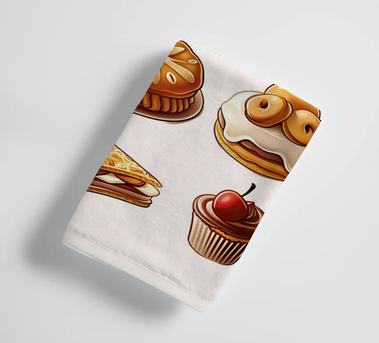 "It's Time for Breakfast!" Dessert & Gebäck Kunstdruck Handtuch von NorwesClub