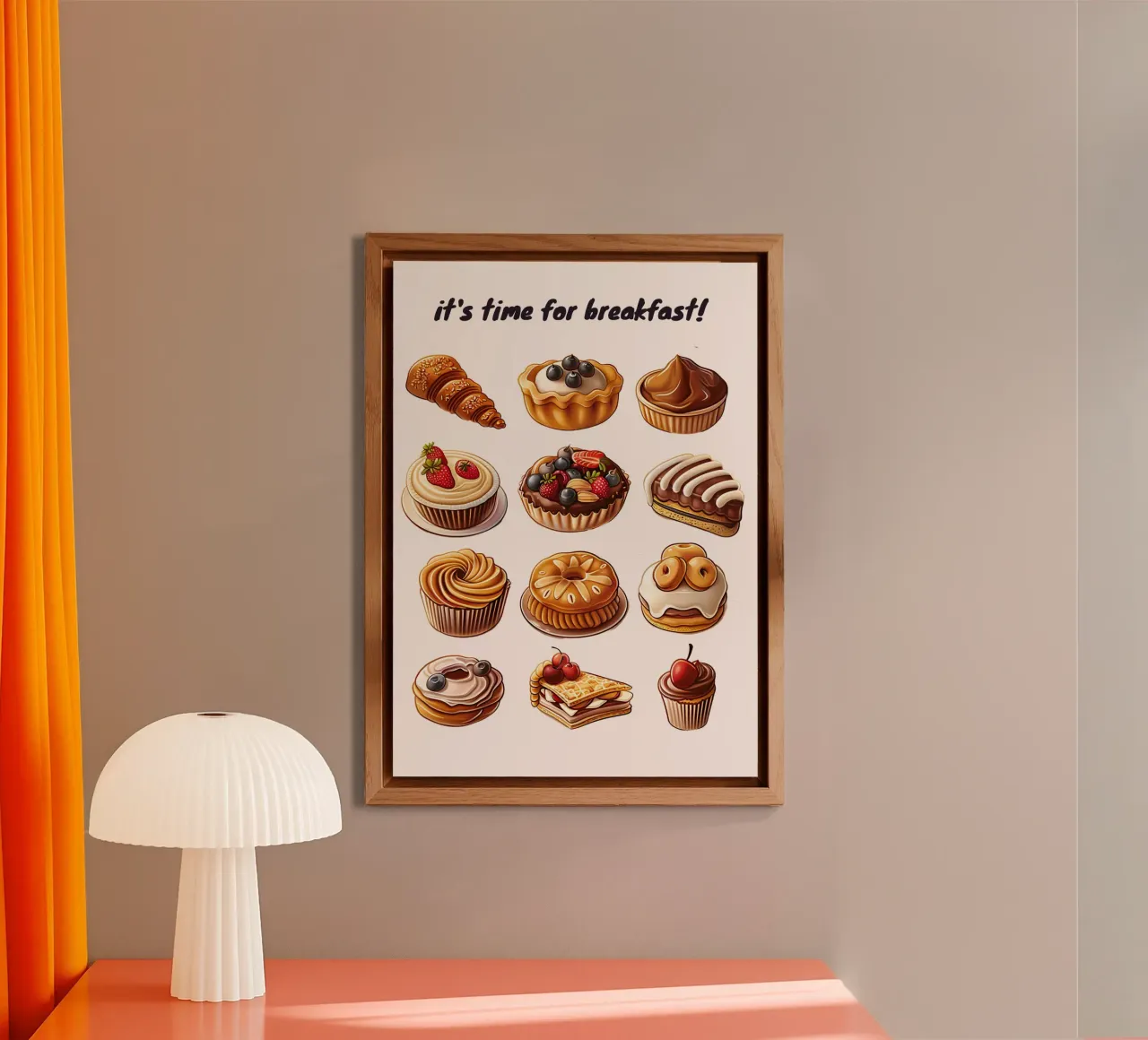 "It's Time for Breakfast!" Dessert & Gebäck Kunstdruck Alu-Dibond von NorwesClub