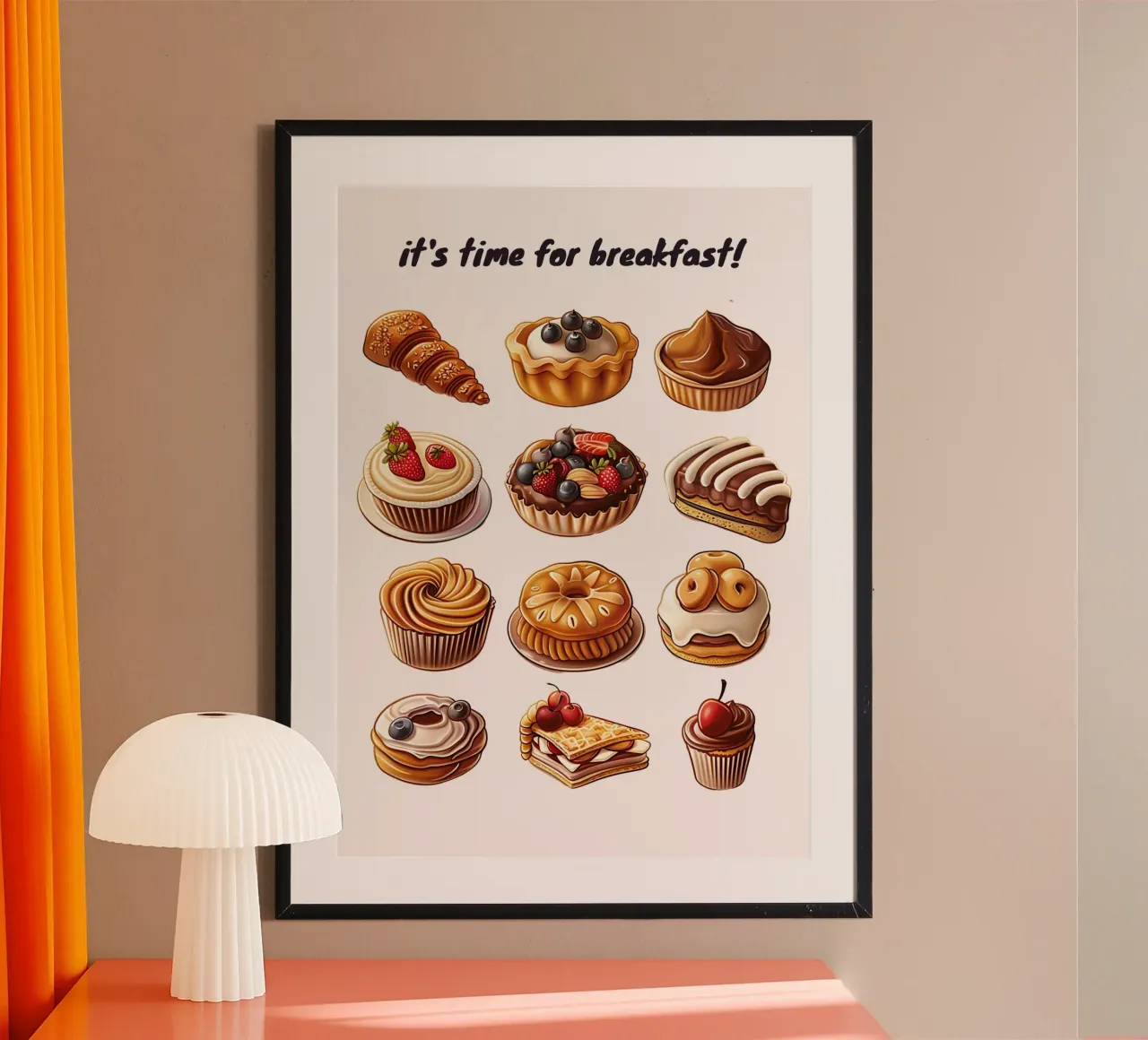 "It's Time for Breakfast!" Dessert & Gebäck Kunstdruck Hahnemühle von NorwesClub