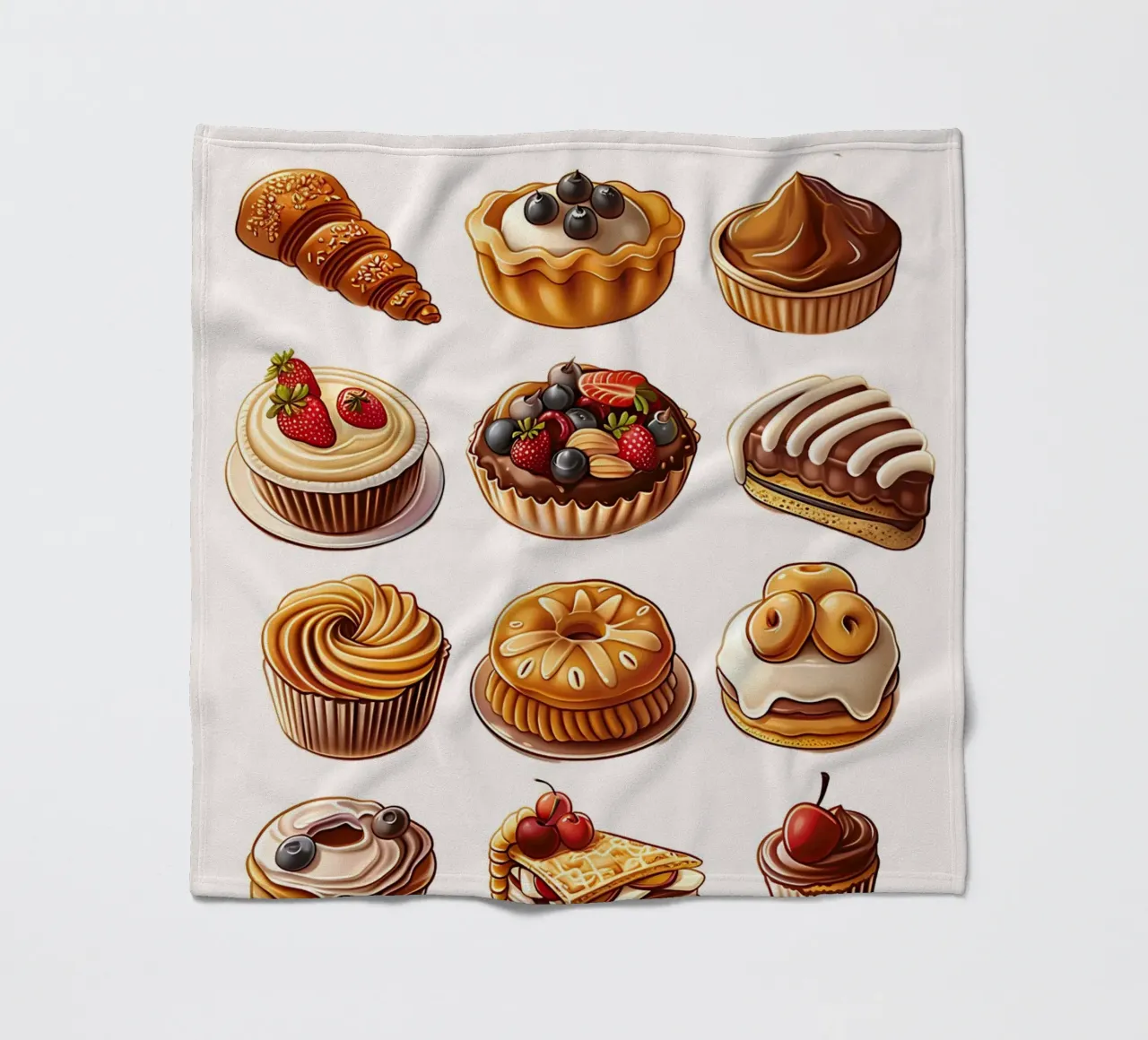 "It's Time for Breakfast!" Dessert & Gebäck Kunstdruck Fleecedecke von NorwesClub