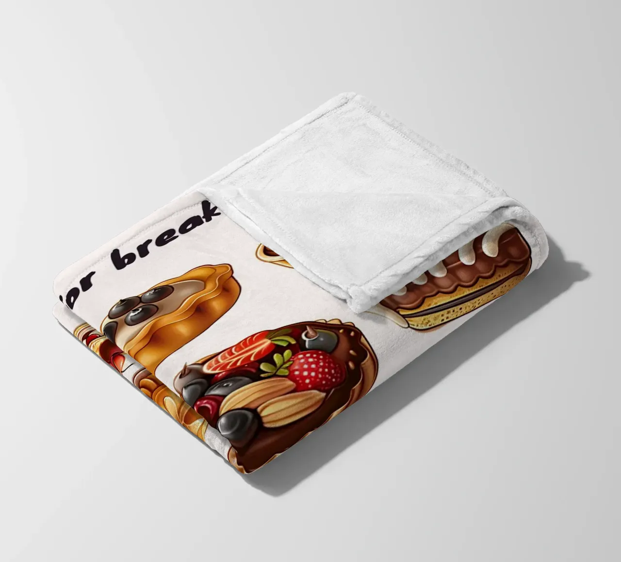 "It's Time for Breakfast!" Dessert & Gebäck Kunstdruck Fleecedecke von NorwesClub