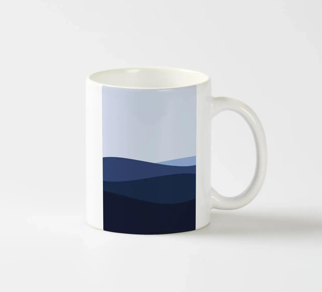 Illustration wave deep sea surface tazza in ceramica da galihstudio