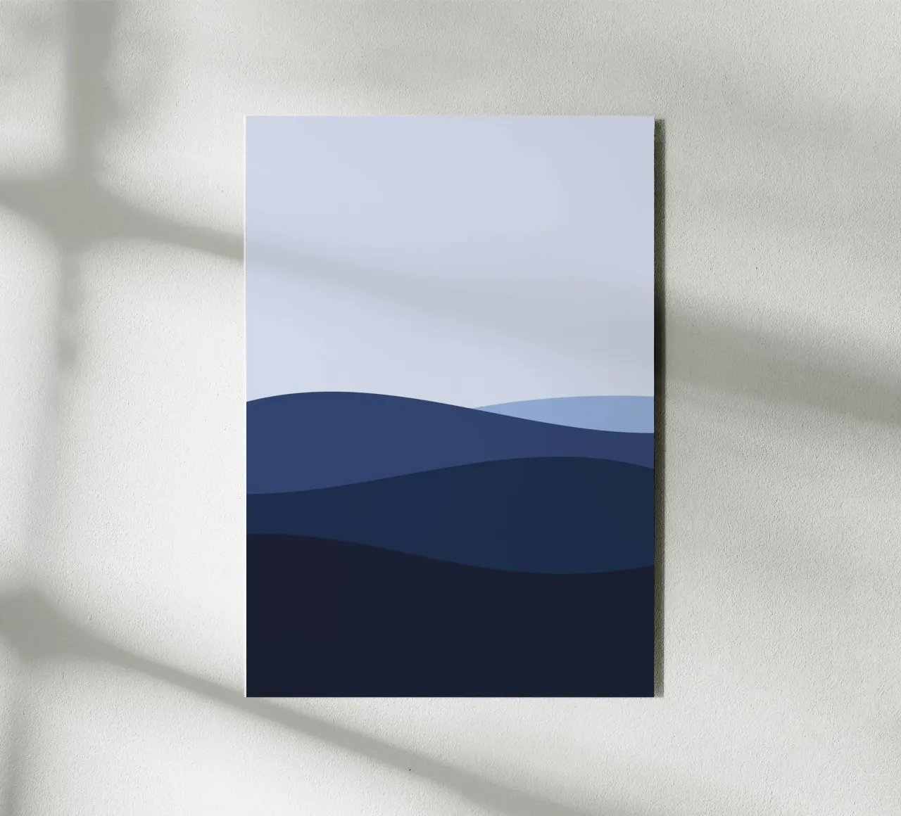 Illustration wave deep sea surface alluminio dibond da galihstudio
