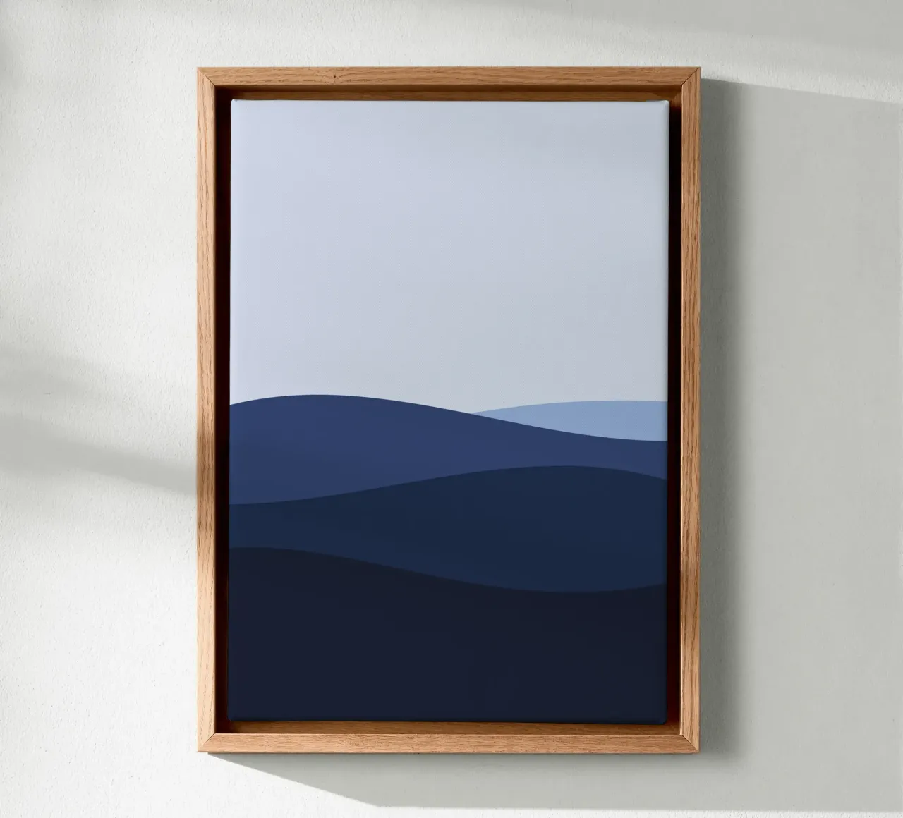 Illustration wave deep sea surface canvas met Baklijst van galihstudio