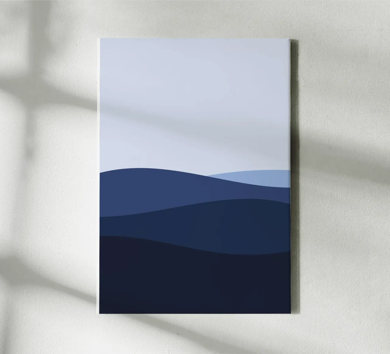 Illustration wave deep sea surface canvas met Baklijst van galihstudio