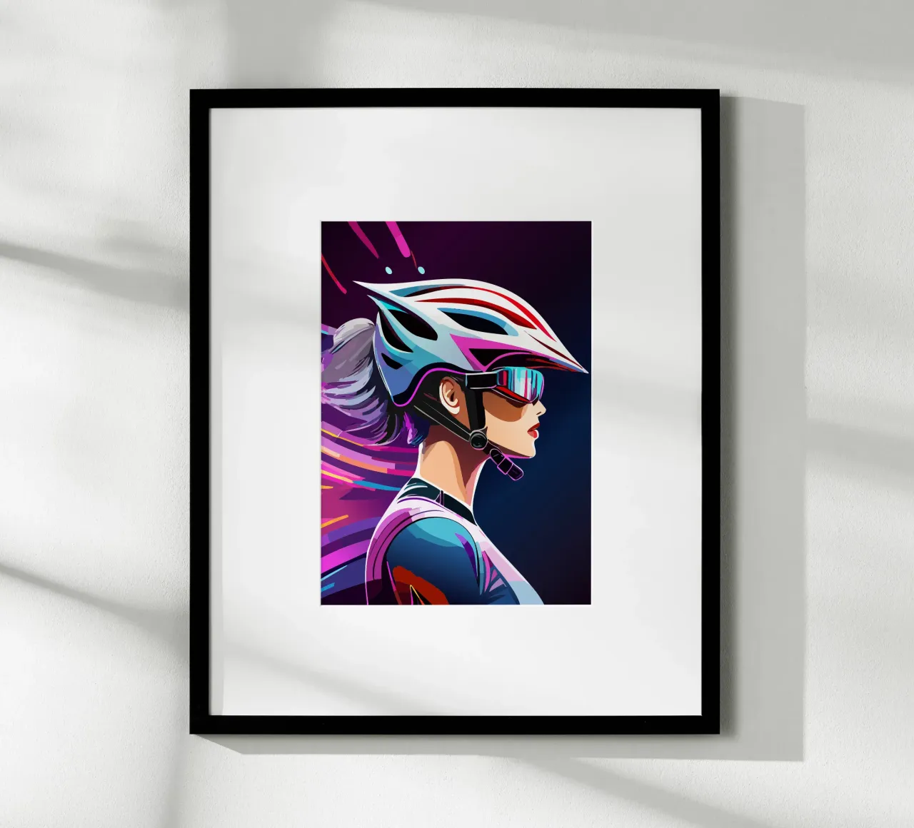Design della bicicletta da strada per le donne - potenza e stile design moderno poster con telaio in plastica da Radkunstwerk