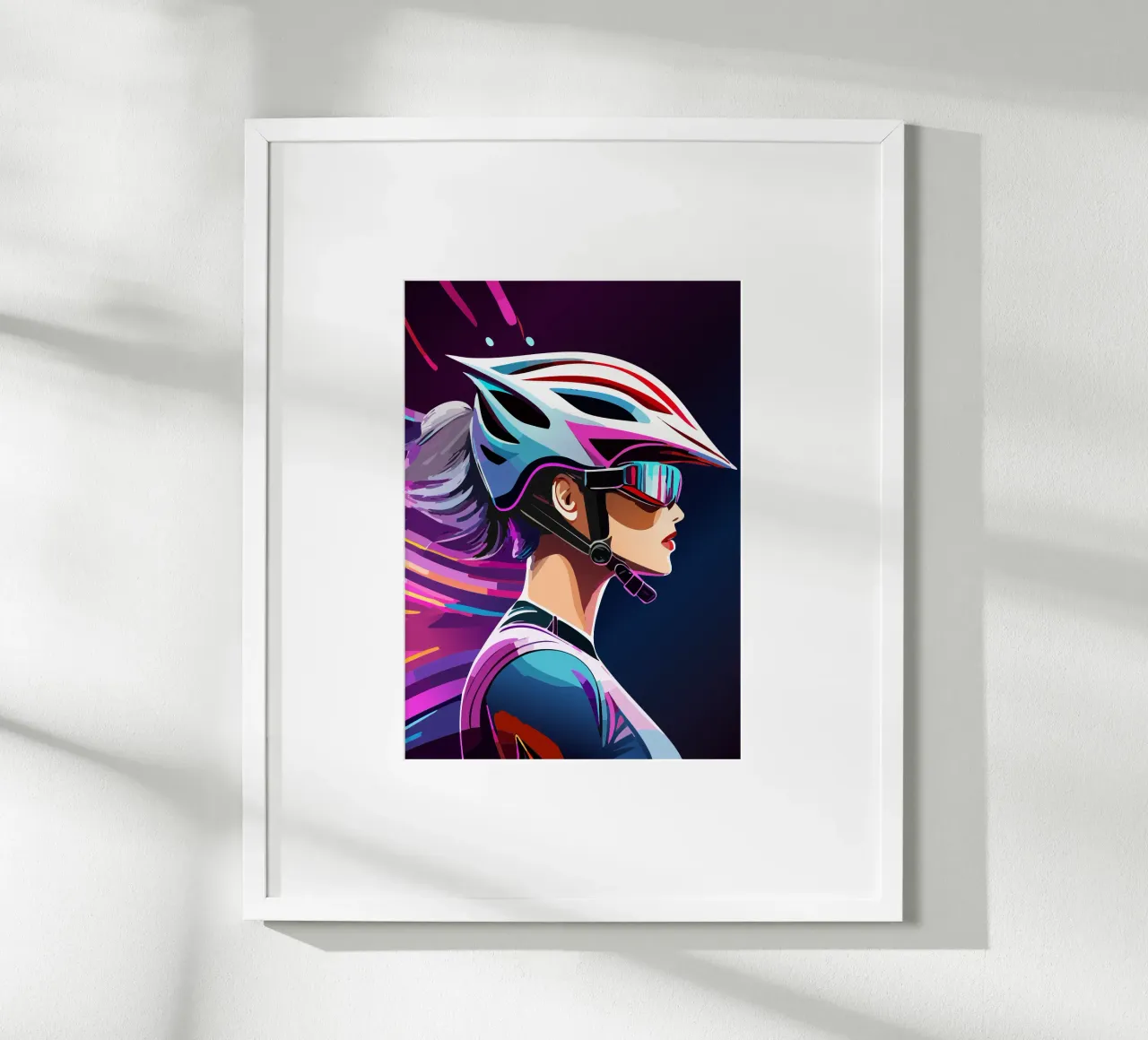 Design della bicicletta da strada per le donne - potenza e stile design moderno poster con telaio in plastica da Radkunstwerk