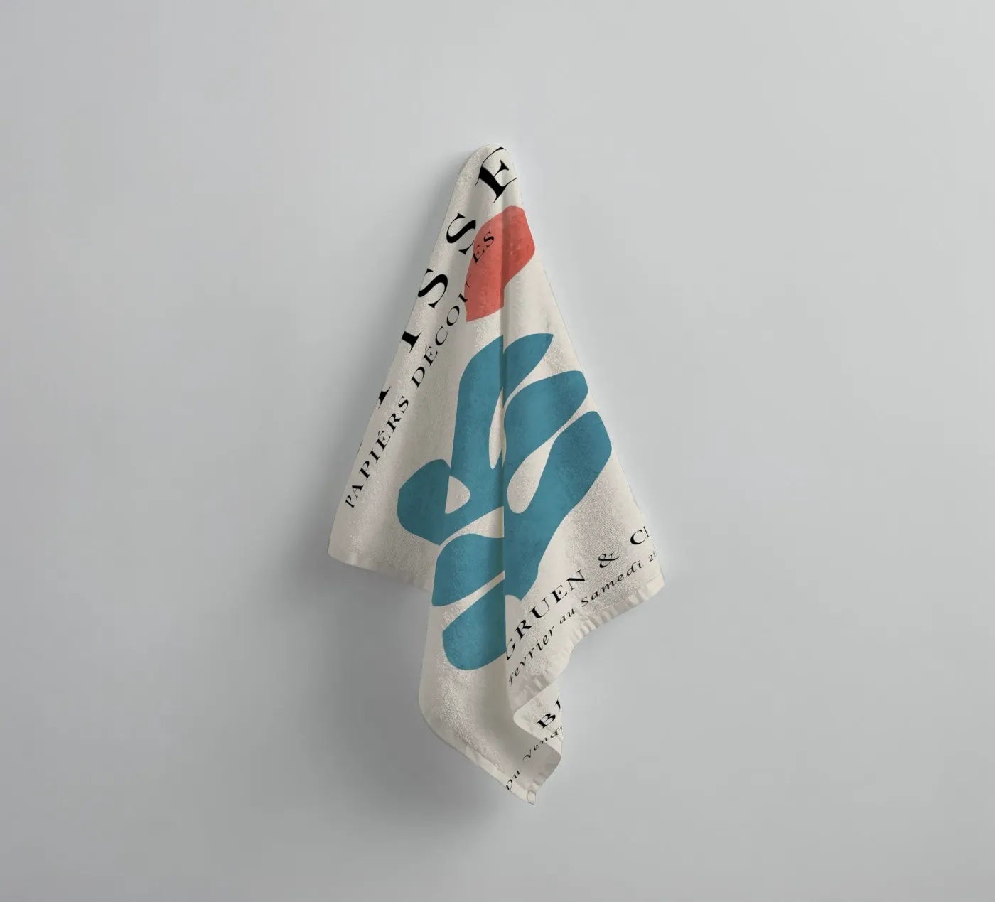 Centrum Blauw badhanddoek van Vonda Shop