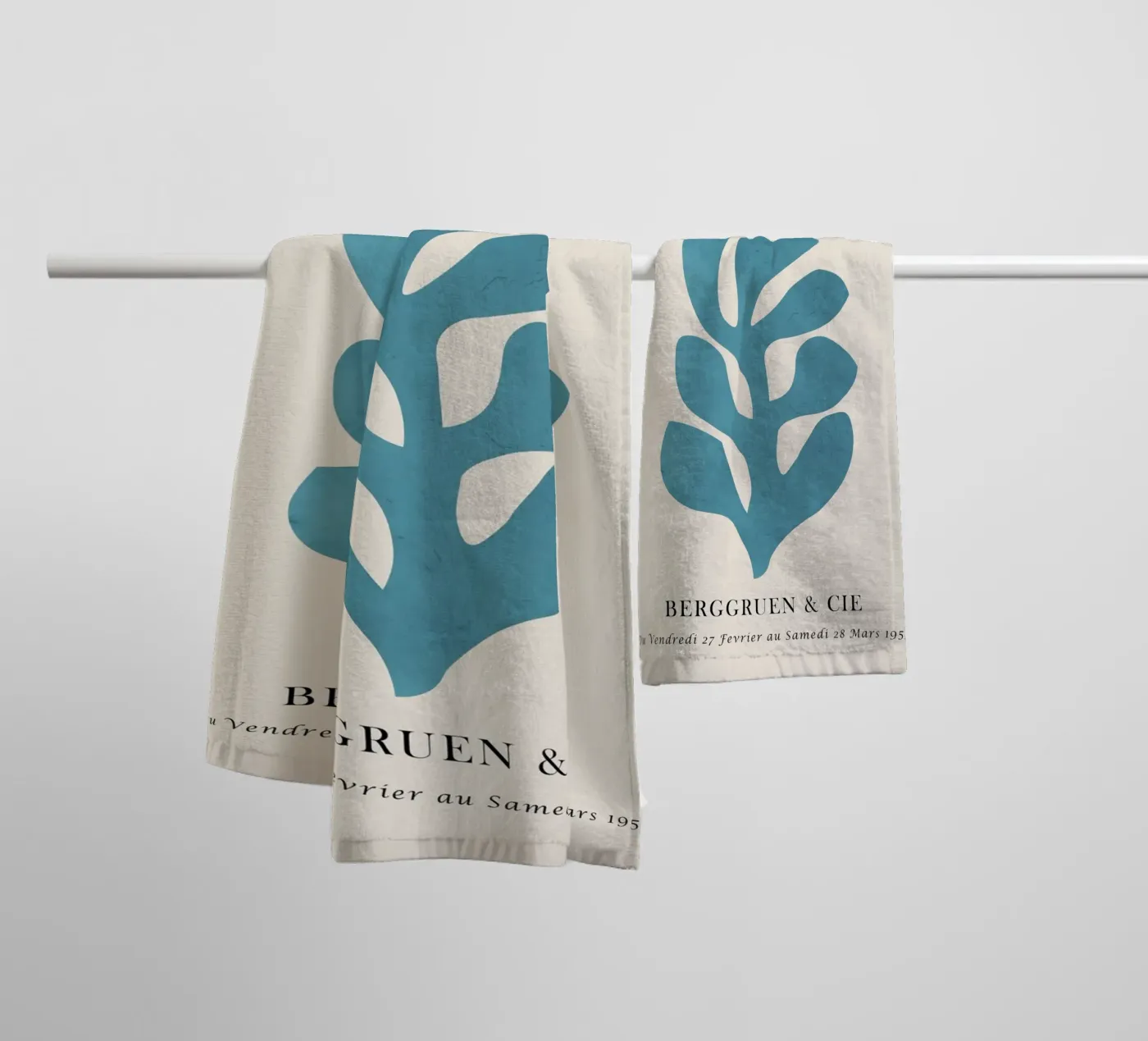 Centrum Blauw badhanddoek van Vonda Shop