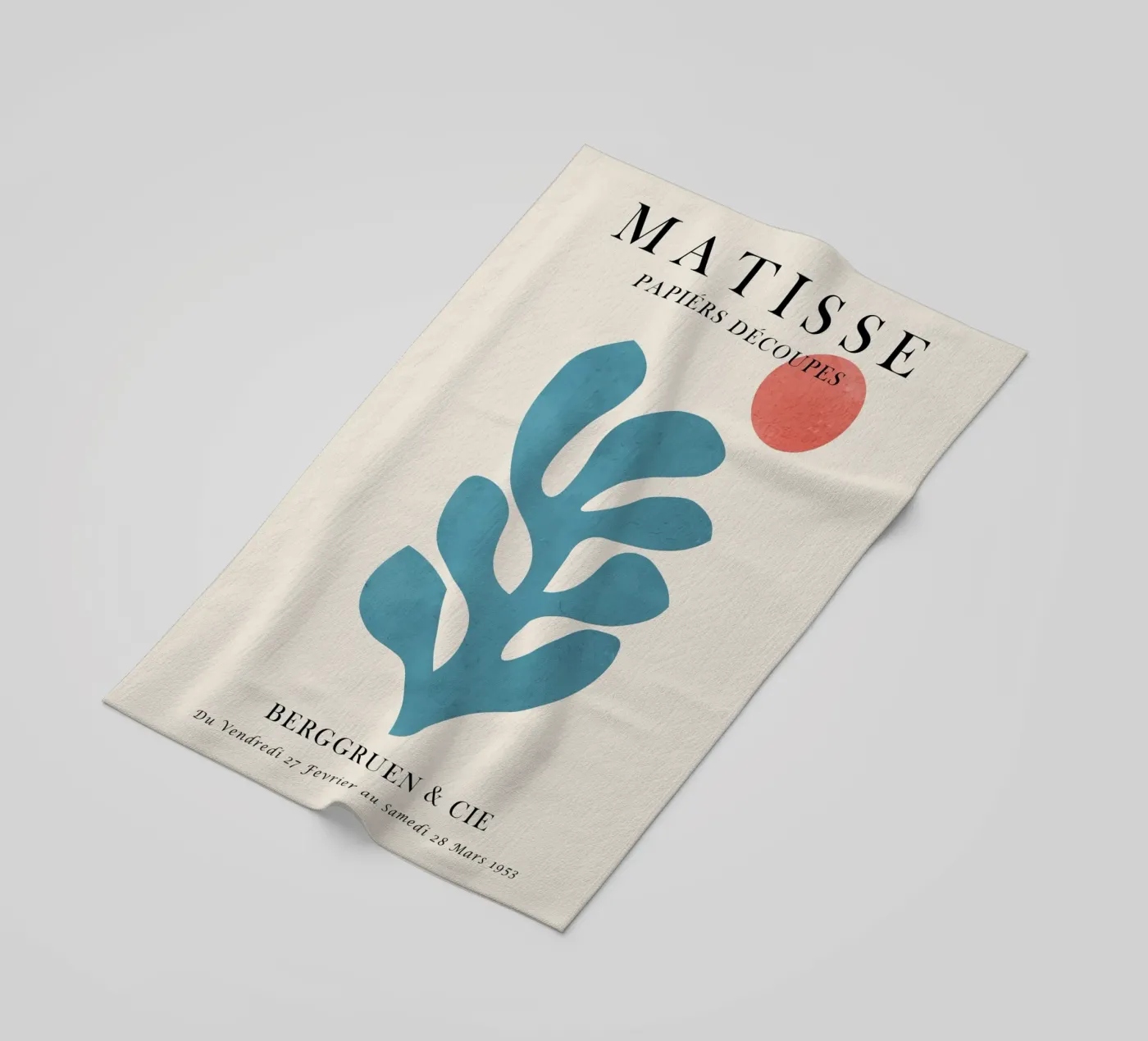 Centre Blue beach towel by Vonda Shop