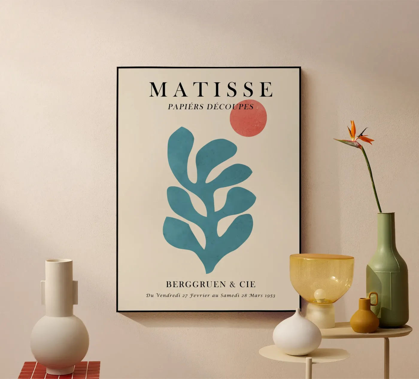 Centre Blue acrylic glass by Vonda Shop