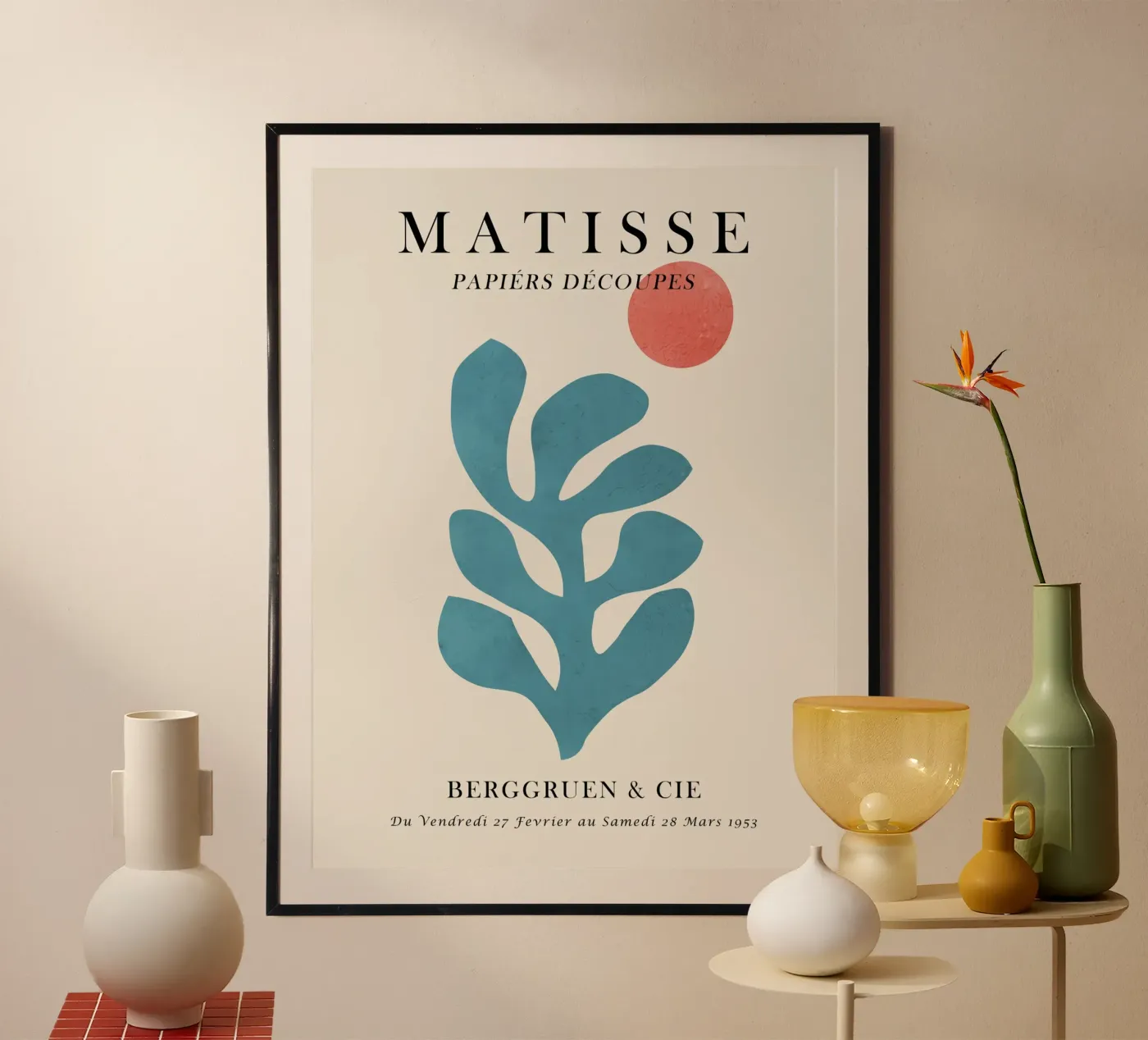 Centrum Blauw poster van Vonda Shop