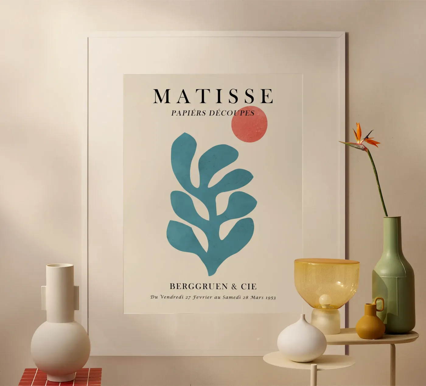 Centrum Blauw poster van Vonda Shop