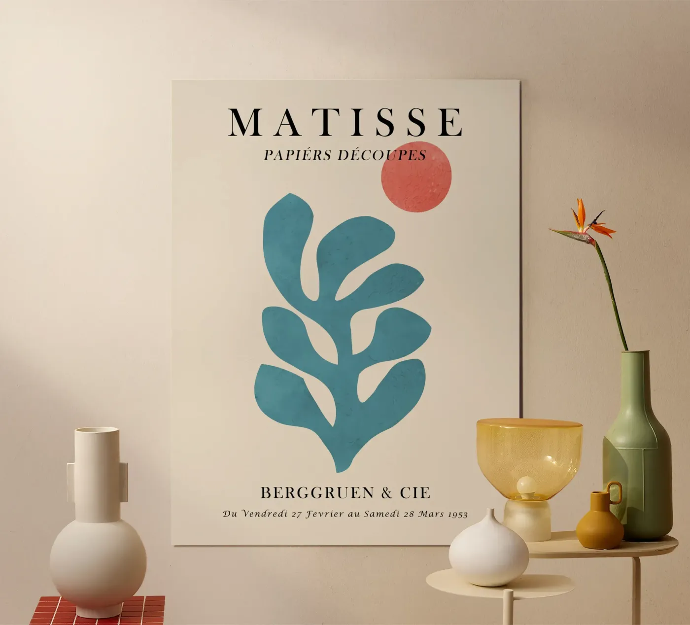 Centrum Blauw poster van Vonda Shop