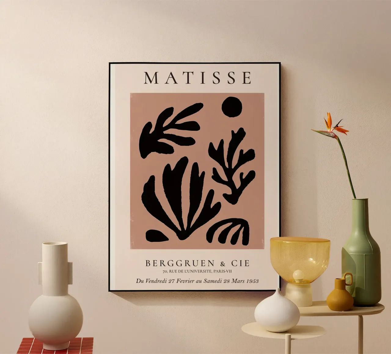 Matisse corallo nero plexiglass da Vonda Shop