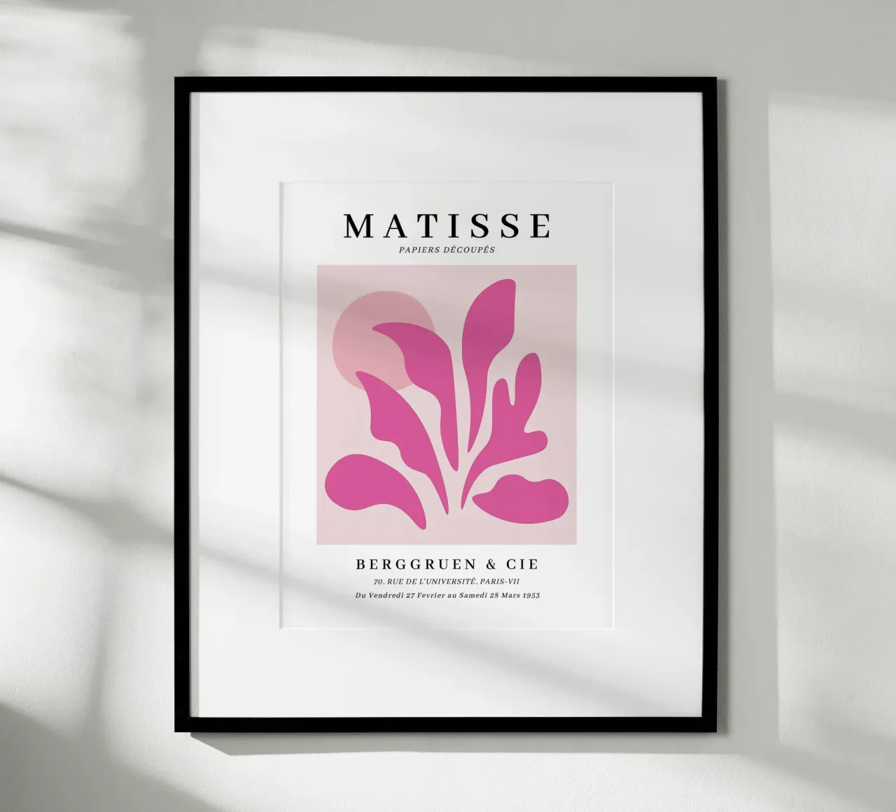 Roze koraal poster van Vonda Shop