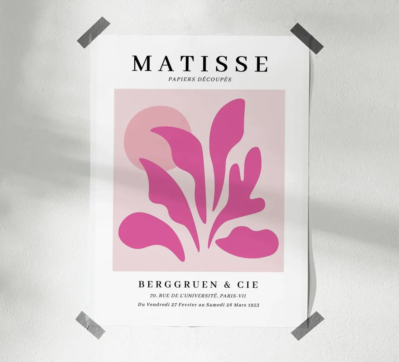 Roze koraal poster van Vonda Shop