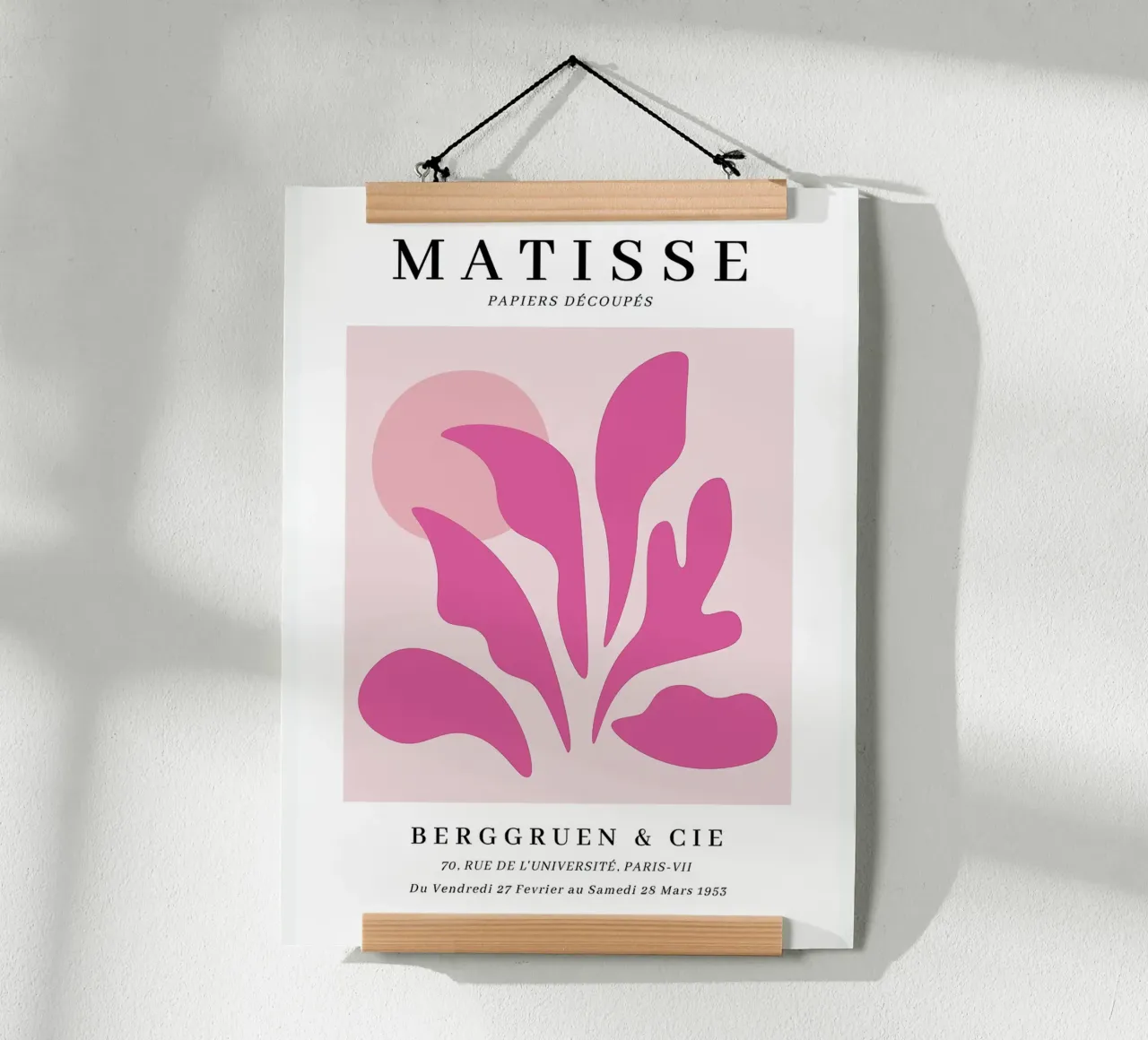 Roze koraal poster van Vonda Shop