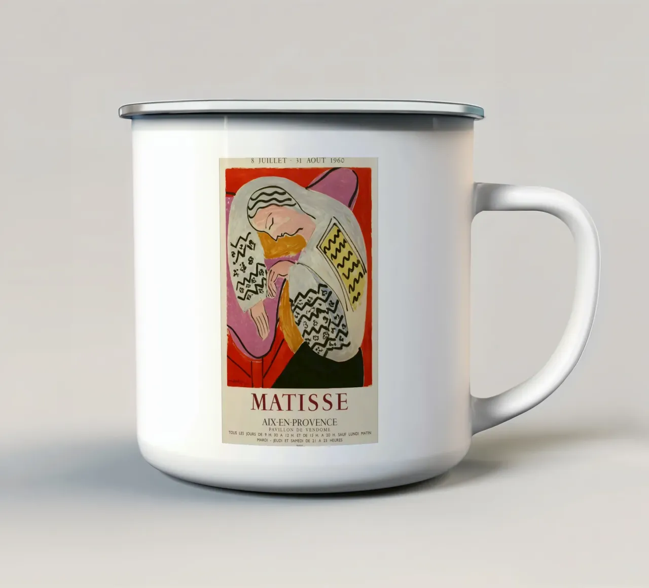 Vrouw slaapt emaille mok van Vonda Shop