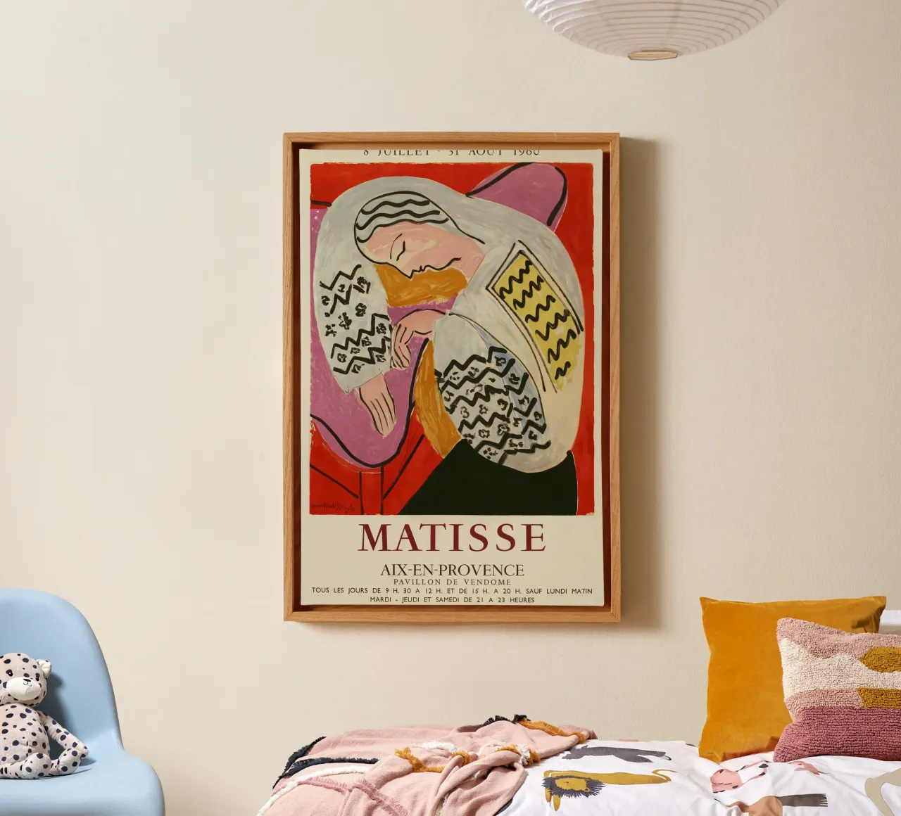 Vrouw slaapt canvas met Baklijst van Vonda Shop
