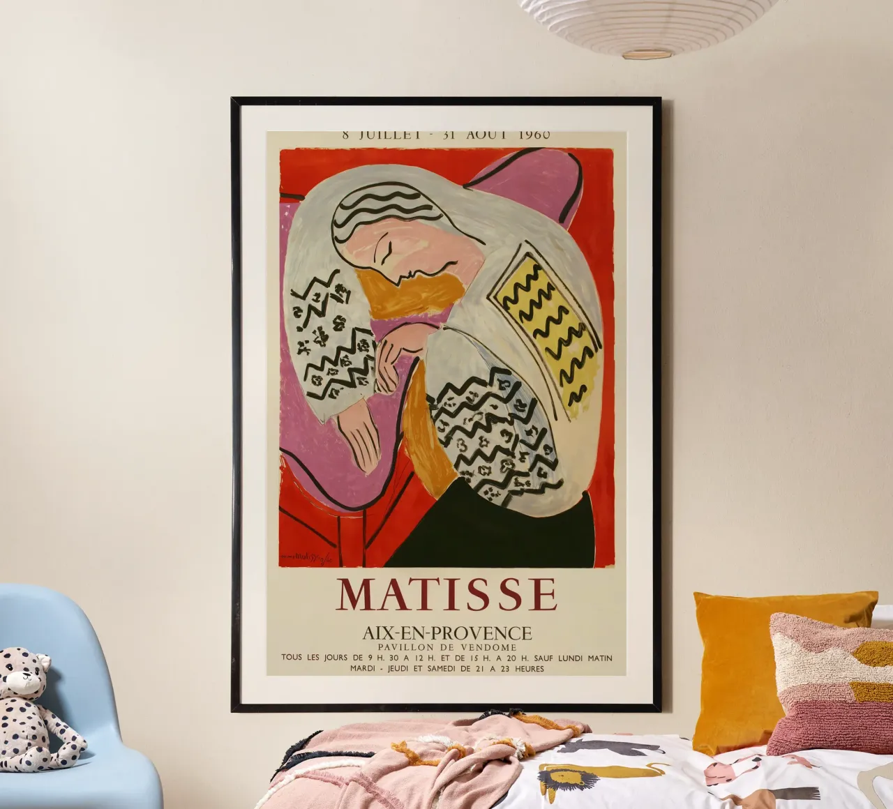 Donna Dormire poster con telaio in legno da Vonda Shop
