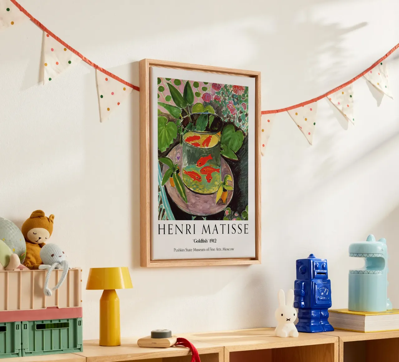 Goudvis 1912 canvas met Baklijst van Vonda Shop