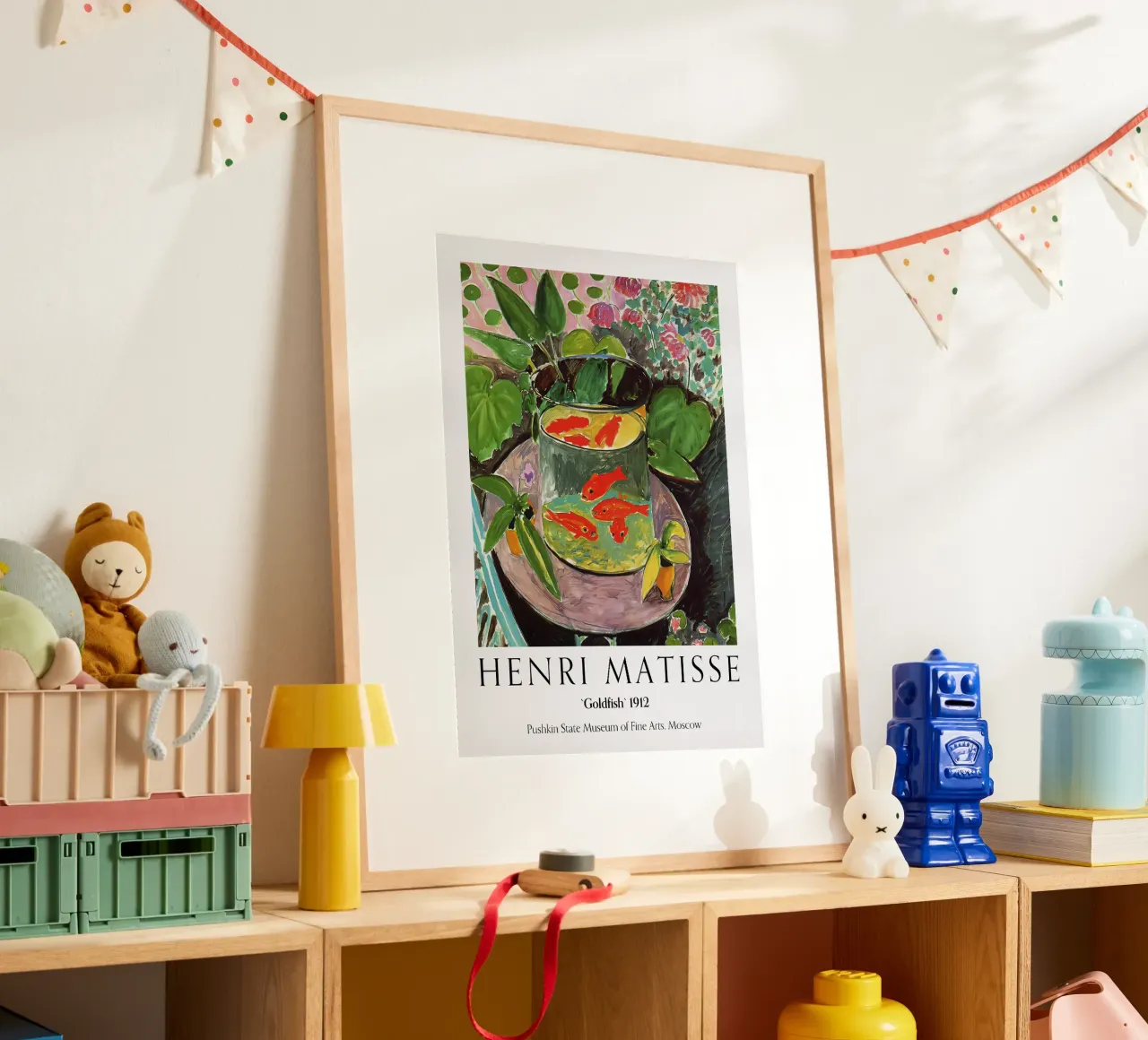 Pesce rosso 1912 poster con telaio in plastica da Vonda Shop