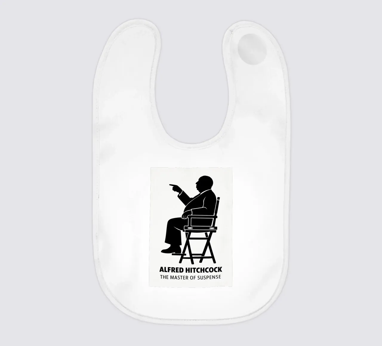 Alfred Hitchcock Print bavaglino da MoviesArt