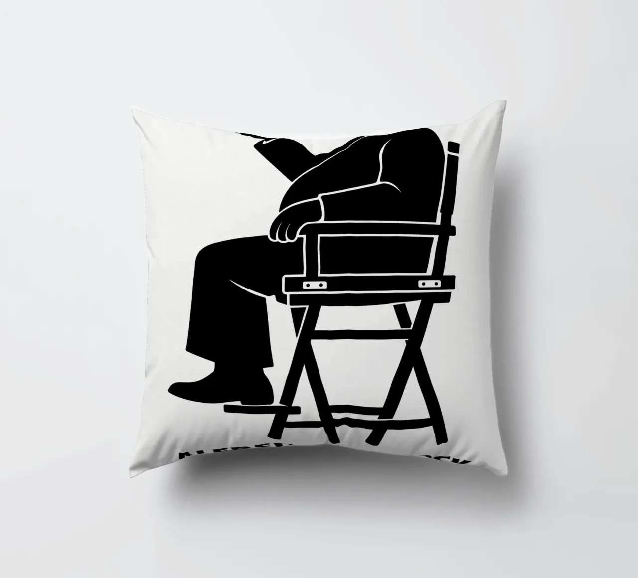 Alfred Hitchcock Print cuscino da MoviesArt