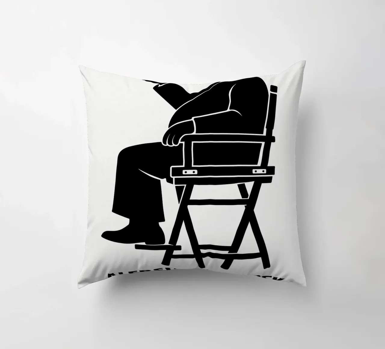 Alfred Hitchcock Print cuscino da MoviesArt