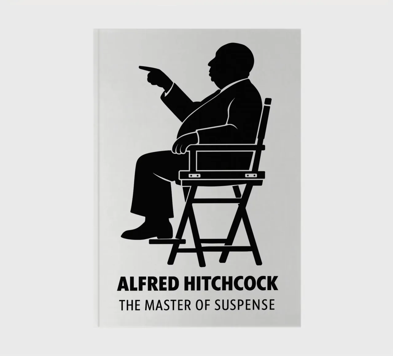Alfred Hitchcock Print notebook by MoviesArt