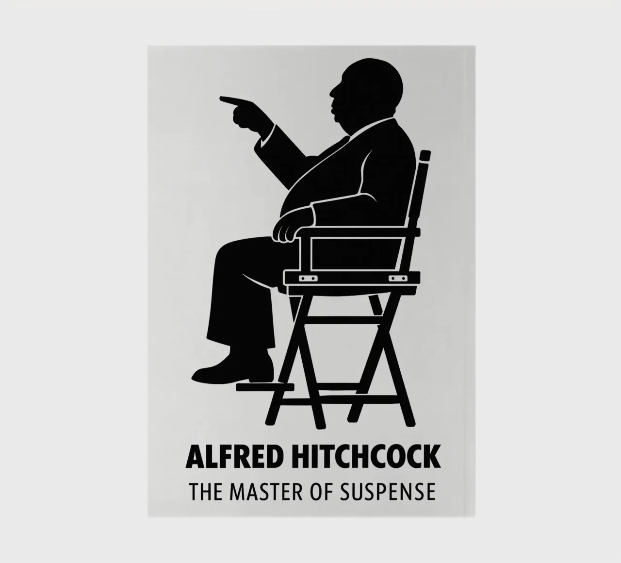 Alfred Hitchcock Print notebook by MoviesArt