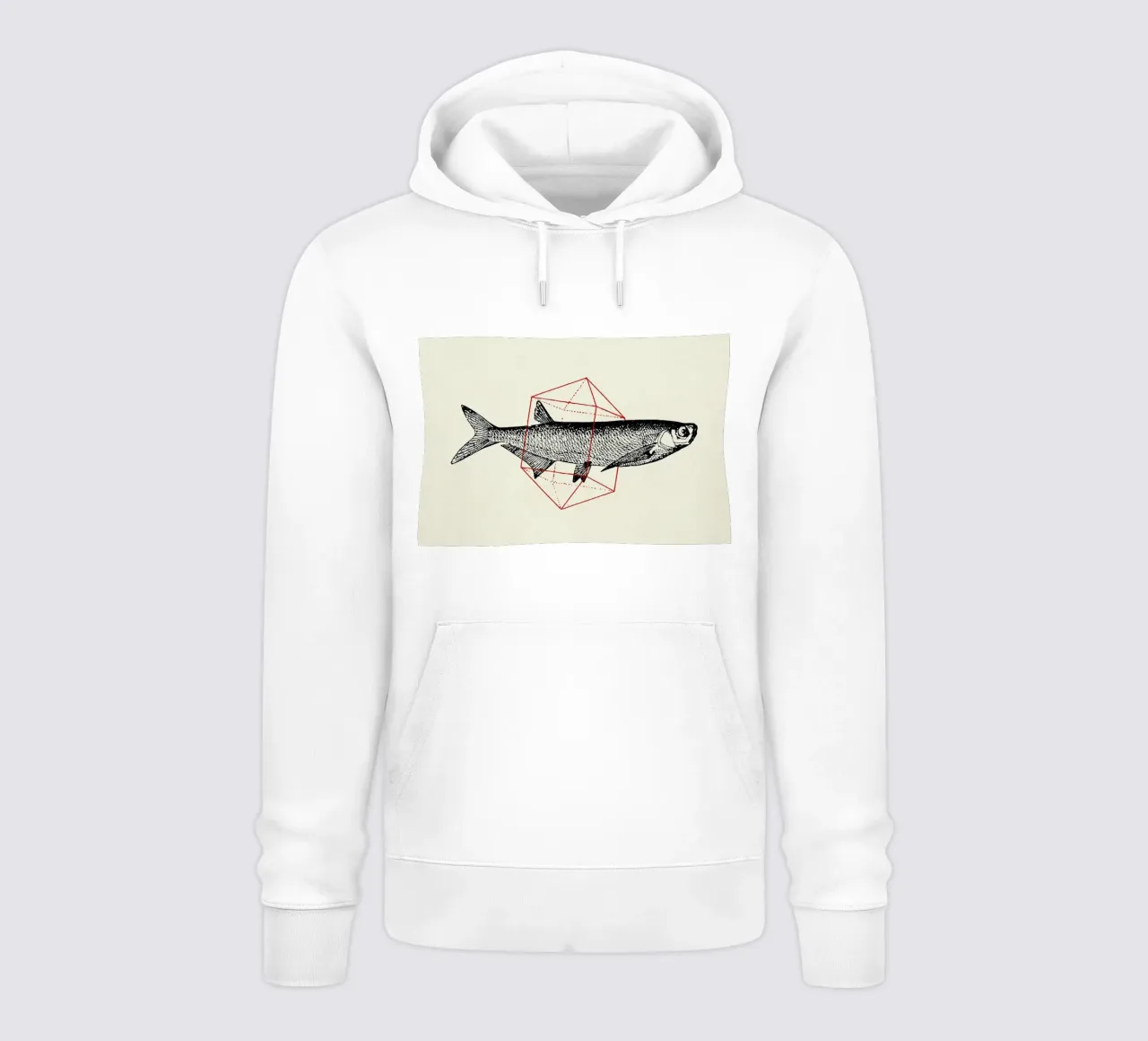 Fish in Geometrics II felpa con cappuccio da Florent Bodart