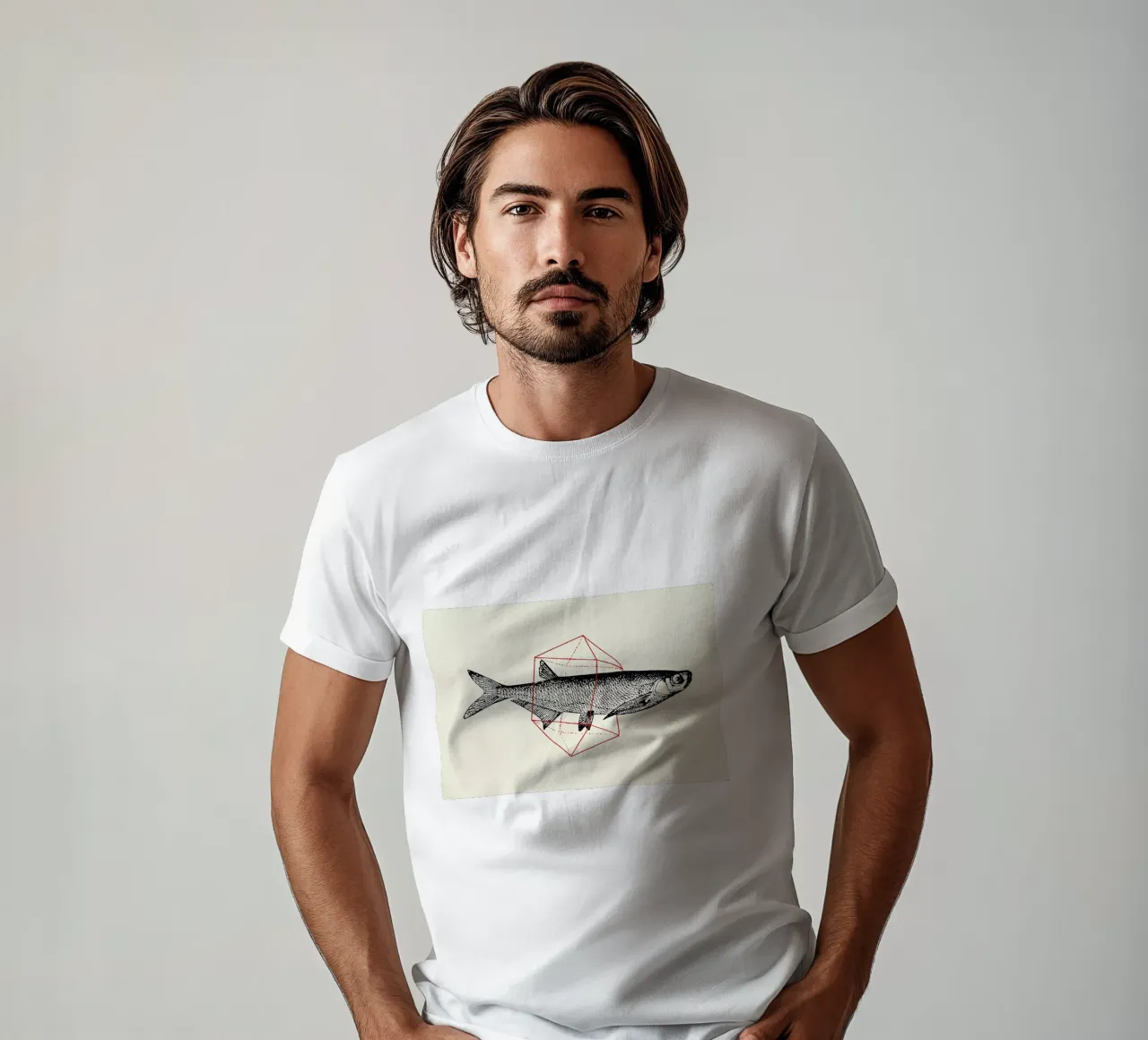 Fish in Geometrics II t-shirt da Florent Bodart