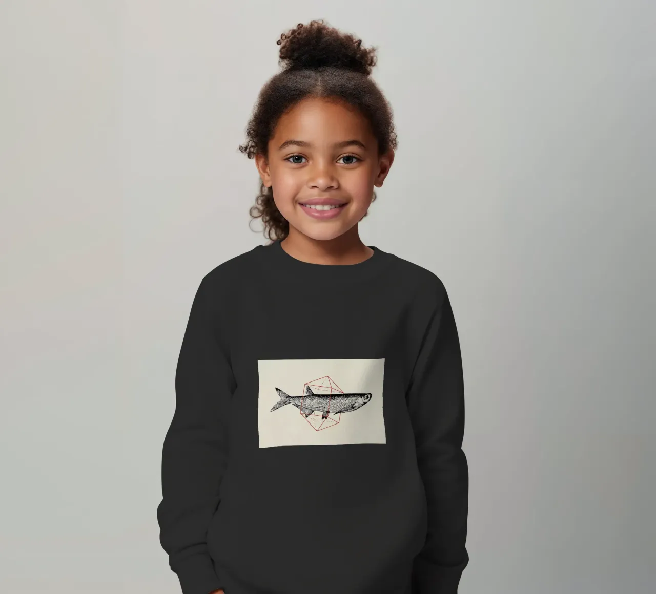 Fish in Geometrics II felpa bambino da Florent Bodart