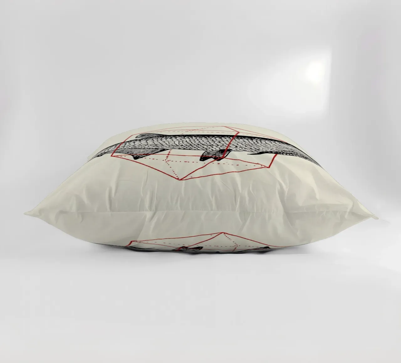 Fish in Geometrics II cuscino da Florent Bodart