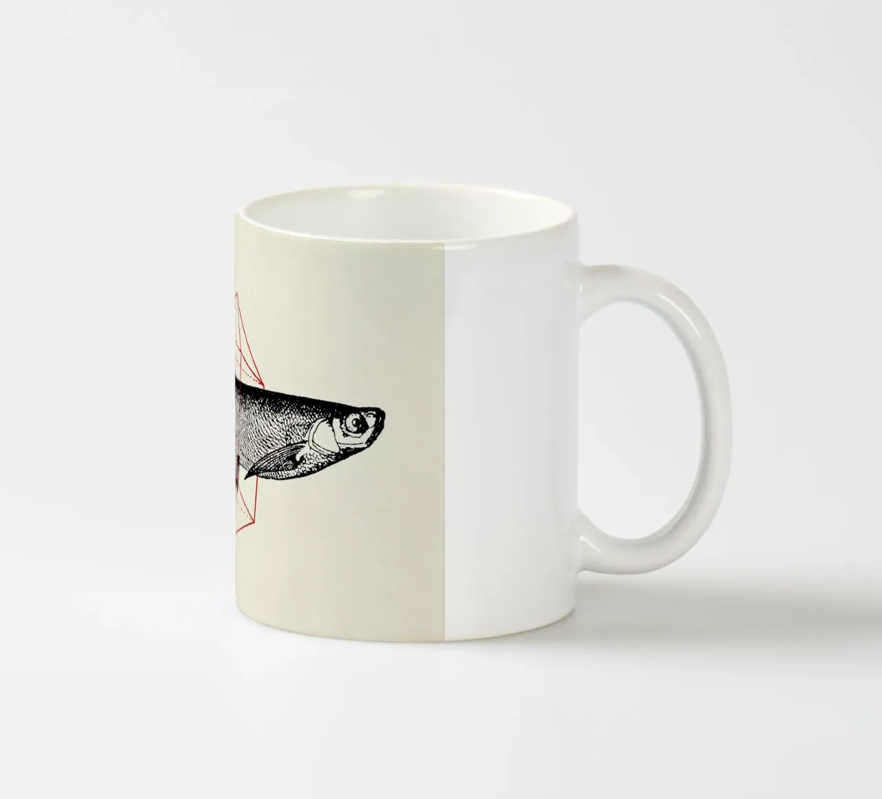 Fish in Geometrics II tazza in ceramica da Florent Bodart